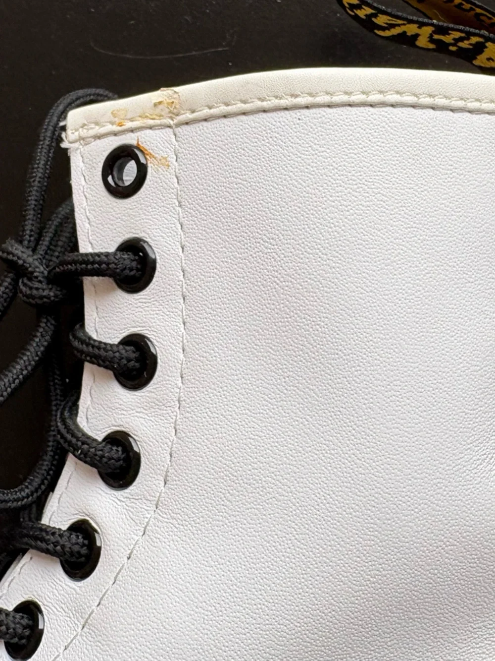 Dr. Martens Softy T 1460‎ Combat White Leather Boots Size 5